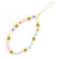 Nihaojewelry Wholesale Accessories Mixed Color Round Beads Yellow Smiley Face Mobile Phone Lanyard main image 5