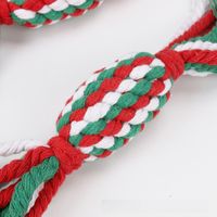 Wholesale Simple Christmas Candy Color Cotton Rope Knot Pet Toy Nihaojewelry main image 5