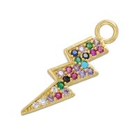 Wholesale Micro-inlaid Colored Diamond Lightning Pendant Nihaojewelry main image 6