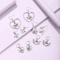 Retro Heart Plating Alloy No Inlaid Earrings main image 1