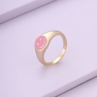 New Fashion Cartoon Drip Oil Smiley Face Ring Wholesale Nihaojewelry main image 6