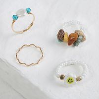Wholesale Böhmisches Gewebtes Kies-smiley-ring-set Nihaojewelry main image 4
