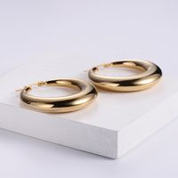 Simple Style Geometric Plating Stainless Steel No Inlaid 18K Gold Plated Earrings main image 4