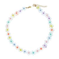 Fashion Colored Flower Bead Elastic Rope Bracelet Earrings Set Wholesale Nihaojewelry main image 2