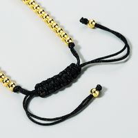 Fashion Creative Micro-inlaid Colored Zircon Heart Black String Copper Bracelet Wholesale Nihaojewelry main image 5