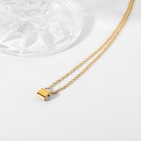 18k Simple Retro Mini Zircon Stainless Steel Necklace Wholesale Nihaojewelry main image 4