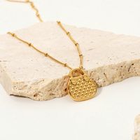 Wholesale Fashion 18k Gold-plated Stainless Steel Bag Pendant Necklace Nihaojewelry main image 2