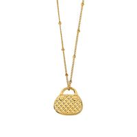 Wholesale Fashion 18k Gold-plated Stainless Steel Bag Pendant Necklace Nihaojewelry main image 6