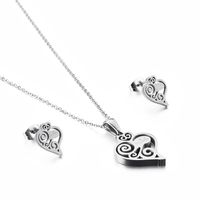 New Korean Fashion Stainless Steel Heart-shaped Hollow Letters Mama Sets Wholesale Nihaojewelry sku image 1