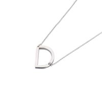 Wholesale New Style 26 English Letters Titanium Steel Clavicle Necklace Nihaojewelry sku image 4