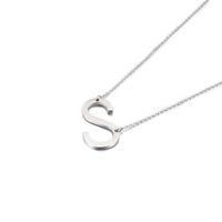 Wholesale New Style 26 English Letters Titanium Steel Clavicle Necklace Nihaojewelry sku image 19