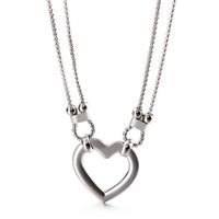 Titanium Steel 18K Gold Plated Fashion Polishing Heart Necklace sku image 1