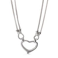 Titanium Steel 18K Gold Plated Fashion Polishing Heart Necklace sku image 3
