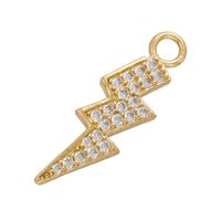 Wholesale Micro-inlaid Colored Diamond Lightning Pendant Nihaojewelry sku image 1