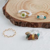 Wholesale Böhmisches Gewebtes Kies-smiley-ring-set Nihaojewelry sku image 1