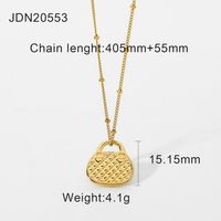 Wholesale Fashion 18k Gold-plated Stainless Steel Bag Pendant Necklace Nihaojewelry sku image 1