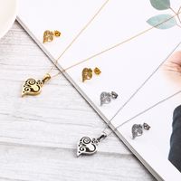New Korean Fashion Stainless Steel Heart-shaped Hollow Letters Mama Sets Wholesale Nihaojewelry main image 6