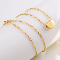 Titanium Steel 18K Gold Plated Ethnic Style Heart No Inlaid main image 3