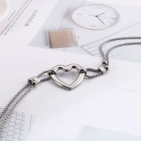 Titanium Steel 18K Gold Plated Fashion Polishing Heart Necklace main image 5