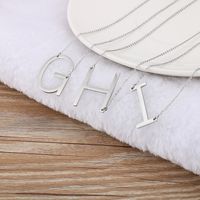 Wholesale New Style 26 English Letters Titanium Steel Clavicle Necklace Nihaojewelry main image 5