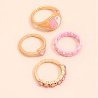 Fashion Color Drip Oil Alloy Ring Combination Wholesale Nihaojewelry sku image 1