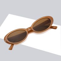 New Fashion Oval Frame Solid Contrast Color Sunglasses Wholesale Nihaojewelry main image 6