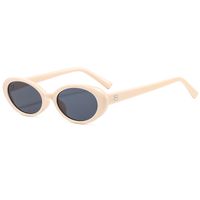 New Fashion Oval Frame Solid Contrast Color Sunglasses Wholesale Nihaojewelry main image 4