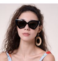 New Cat Eye Irregular Frame Solid Color Leopard Sunglasses Wholesale Nihaojewelry main image 5
