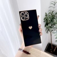 Solid Color Square Heart Mobile Phone Protective Cover Wholesale Nihaojewelry main image 5