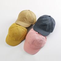 New Korean Vintage Short Brim Solid Color Baseball Hat Wholesale Nihaojewelry main image 6