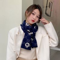 Fashion Cat Bear Double-sided Dual-purpose Thickened Scarf Wholesale Nihaojewelry main image 6