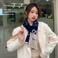Fashion Cat Bear Double-sided Dual-purpose Thickened Scarf Wholesale Nihaojewelry main image 5