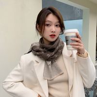 Fashion Cat Bear Double-sided Dual-purpose Thickened Scarf Wholesale Nihaojewelry main image 4