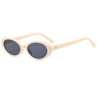 New Fashion Oval Frame Solid Contrast Color Sunglasses Wholesale Nihaojewelry sku image 2