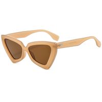 New Cat Eye Irregular Frame Solid Color Leopard Sunglasses Wholesale Nihaojewelry sku image 2