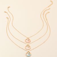 Ensemble De Collier Pendentif Simple Soleil Lune Nuage Creux En Gros Nihaojewelry sku image 1