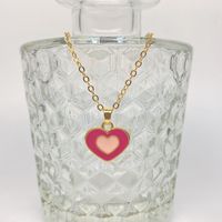 Fashion Double Heart Element Pendant Necklace sku image 3