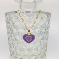 Fashion Double Heart Element Pendant Necklace sku image 4