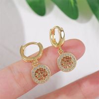 Simple Copper Inlaid Zirconium Tree Of Life Earrings Wholesale Nihaojewelry main image 3