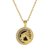 Korean Simple Geometric Inlaid Zirconium Poker Copper Necklace Wholesale Nihaojewelry main image 6