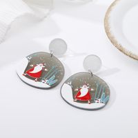 Christmas Geometric Color Printing Snowflake Acrylic Earrings Wholesale Nihaojewelry main image 4