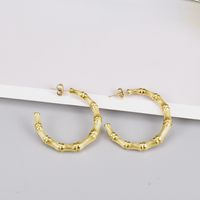 C-shaped Titanium Steel Gold Plated Titanium Steel Earrings Wholesale Nihaojewelry main image 4