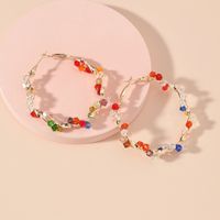 Simple Wave Rice Bead Circle Earrings Wholesale Nihaojewelry main image 4