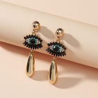 European And American Fashion Retro Bohemian Exaggerated Pearl Earrings Special Simple Creative Exaggerated Eyes Long Earrings main image 3