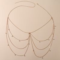 Simple Korea Retro Multilayer Tassel Geometric Pearl Waist Chain Wholesale Nihaojewelry main image 4