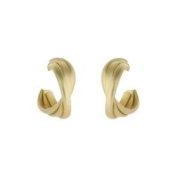 Simple C-shaped Metal Frosted Texture Earrings Wholesale Nihaojewelry main image 6