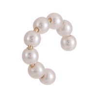 New Simple Fashion Pierceless C-shaped White Pearl Ear Clip Wholesale Nihaojewelry main image 6