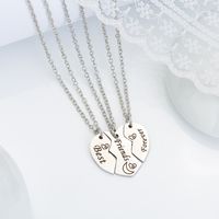 Simple Vintage Stainless Steel  Three Petal Stitching Necklace Wholesale Nihaojewelry main image 3