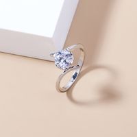 New Fashion Geometric Inlaid Zircon Copper Ring Wholesale Nihaojewelry main image 3