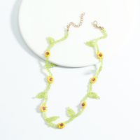 Fashion Miyuki Beads Leaf Flower Clavicle Chain Wholesale Nihaojewelry main image 4